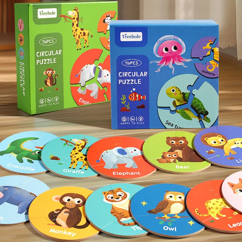 Fun Kid's 3D Wood Learning Puzzle Toy - Lusomart