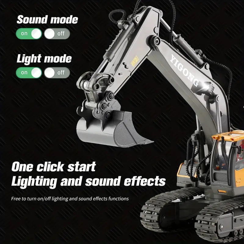 DiggerMaster™ – Realistic RC Excavator with 11 Functions – Remote Control Construction Vehicle 4