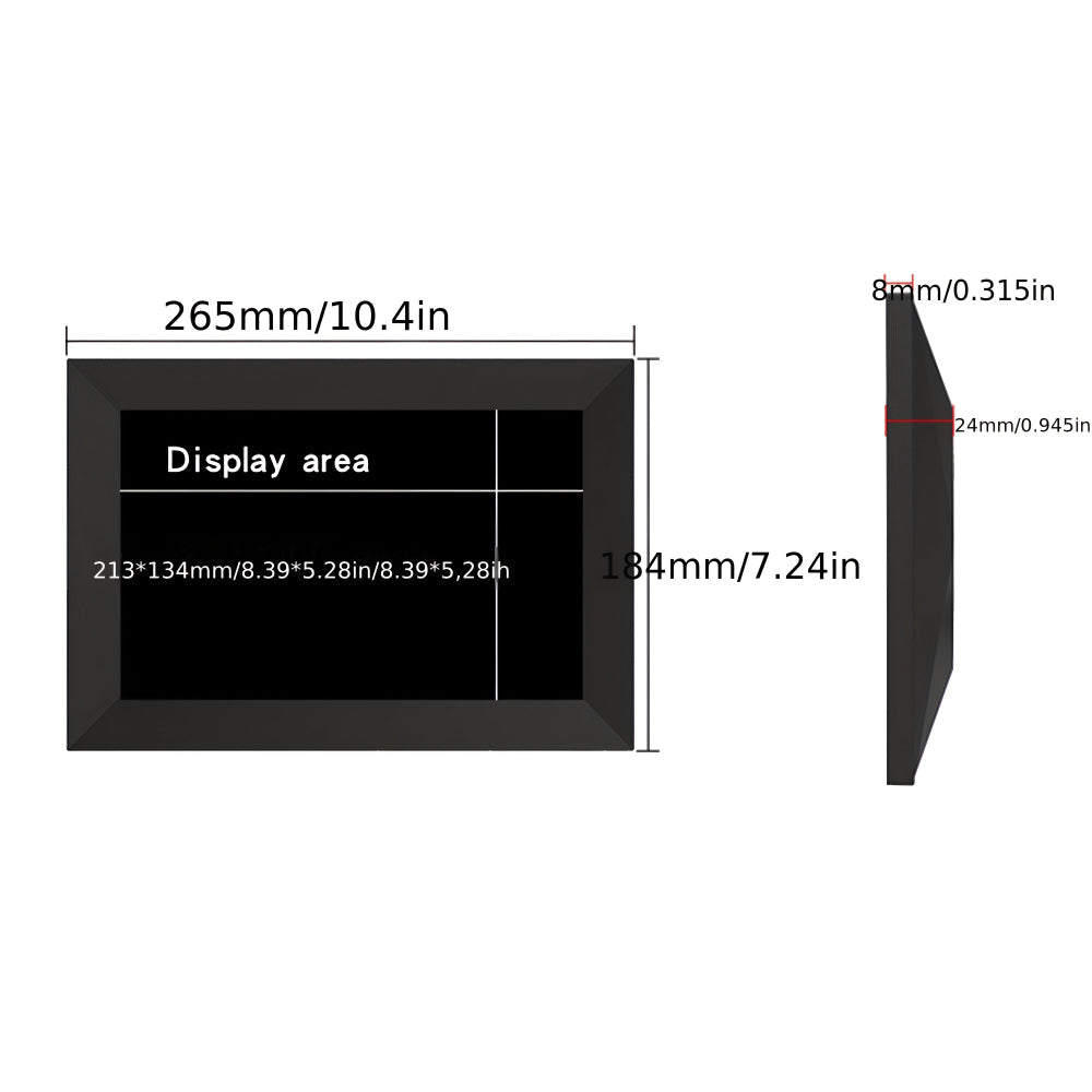 Wireless Smart Frame HD Touch Screen Digital Picture Display