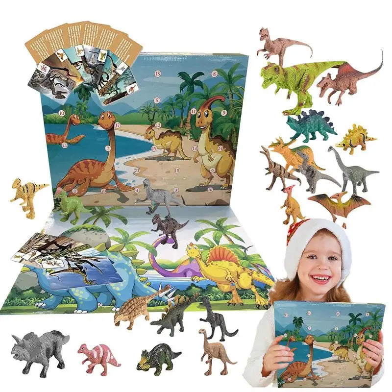 Fun Dinosaur Countdown Calendar with 24 Mini Surprises - Lusomart