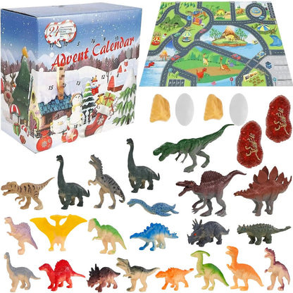 Fun Dinosaur Countdown Calendar with 28 Mini Figures - Lusomart