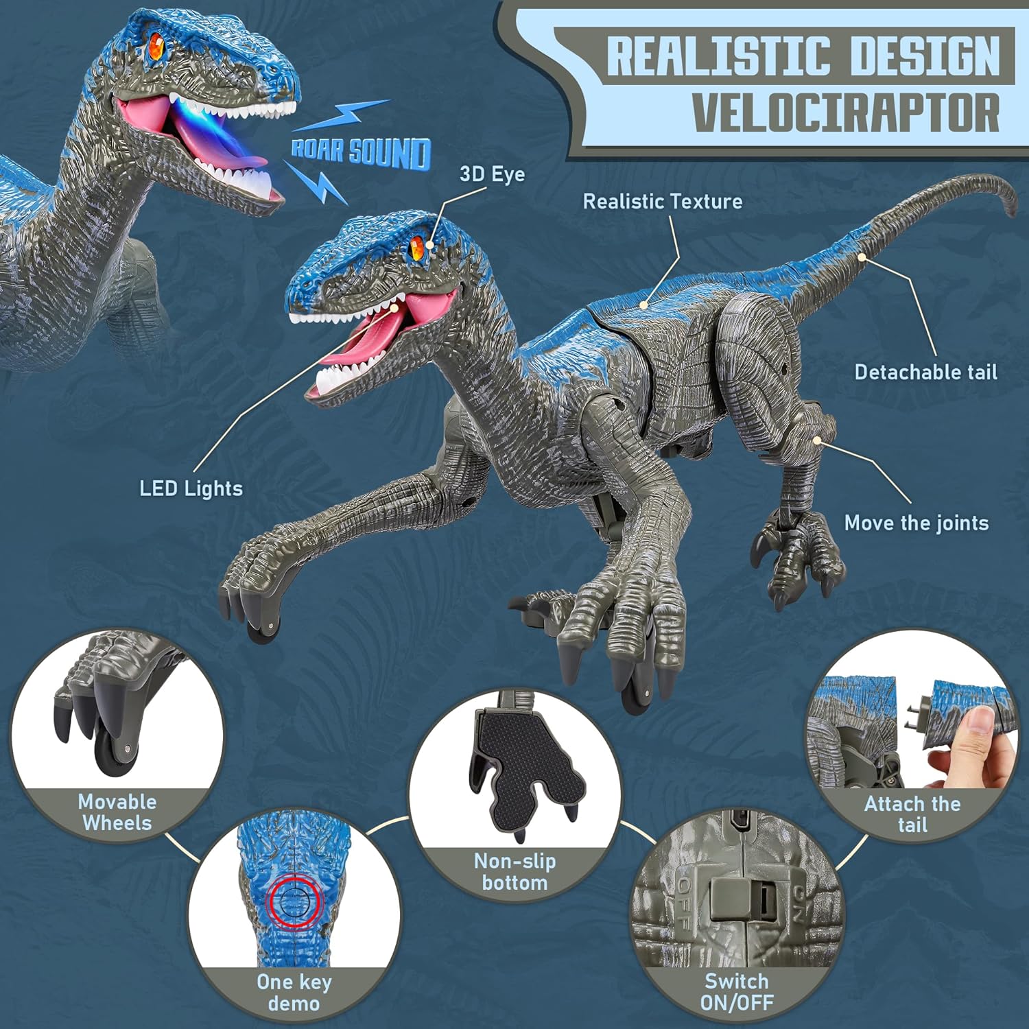 DinoRaptor | Engaging Remote-Controlled Realistic Dinosaur Toy 2