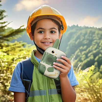 Dino Walkie Talkies for Kids with a Super Long Range of Up to 300 Meters – Safe and Portable Communication in Blue/Green 5