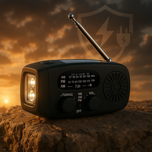 Portable Hand Crank AM/FM Radio with Power Bank - Lusomart