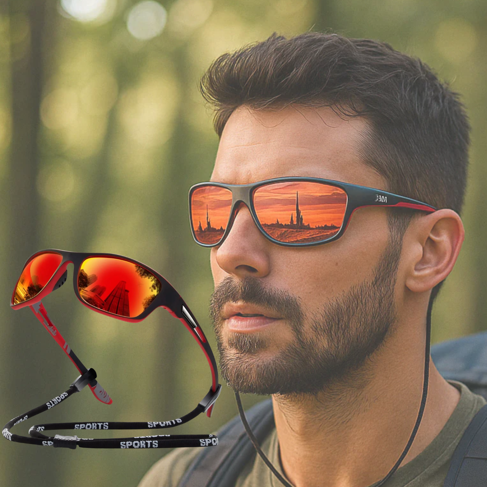 Men's Sport Wraparound Polarized Sunglasses - Lusomart