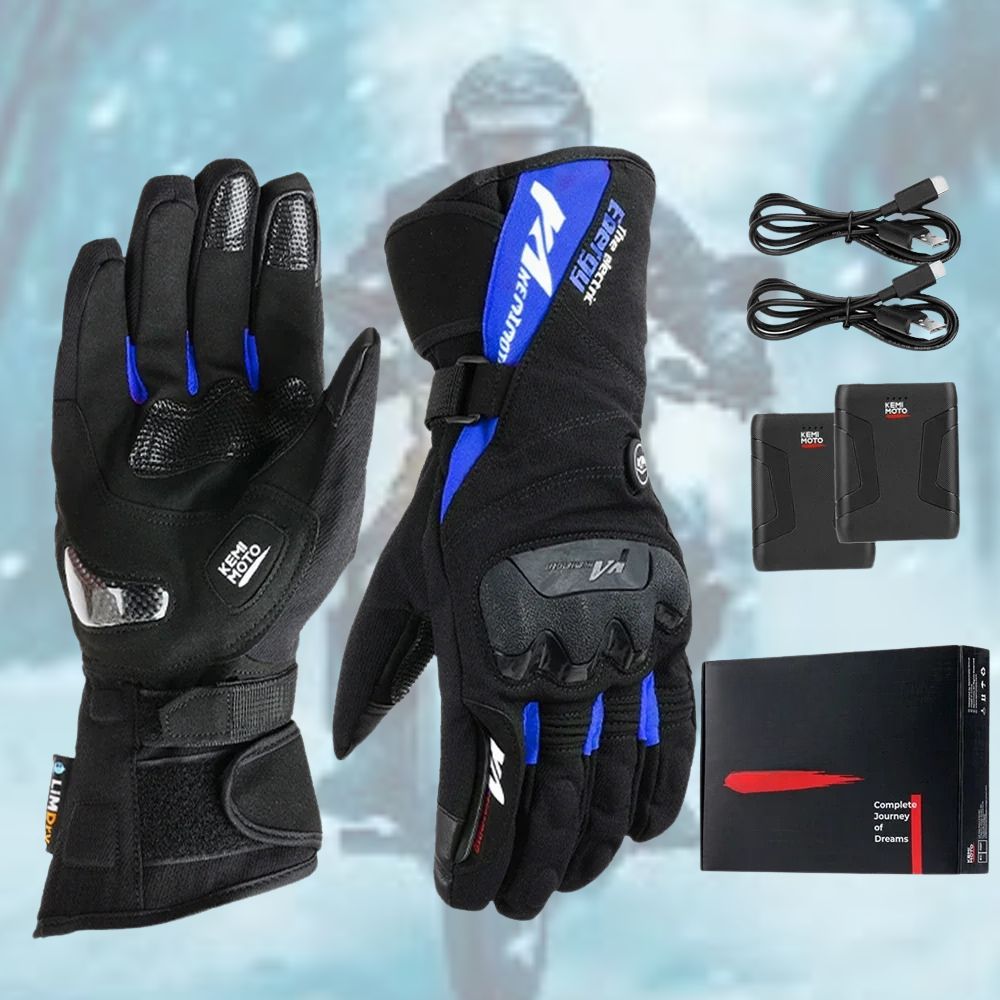 Warm USB Rechargeable Motorcycle Gloves