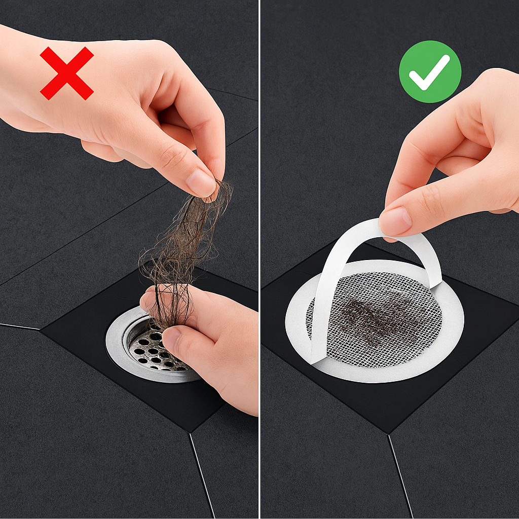 Disposable Hair Strainer Shower Filter with Strong Adhesive – Effortless Drain Maintenance for Clog Prevention 2