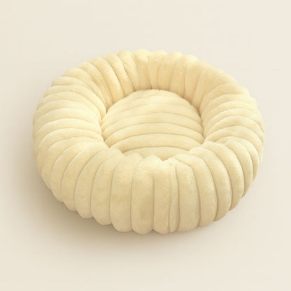 Comfy Fuzzy Round Pet Bed - Lusomart