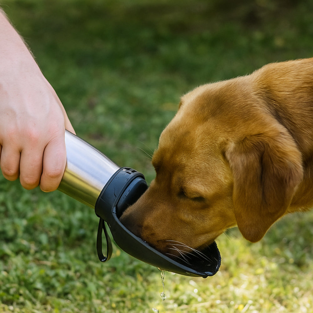 Portable Pet Water Bottle Stainless Steel Dog Cup - Lusomart