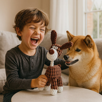 Fun Pet Rope Chew Squeaky Toy