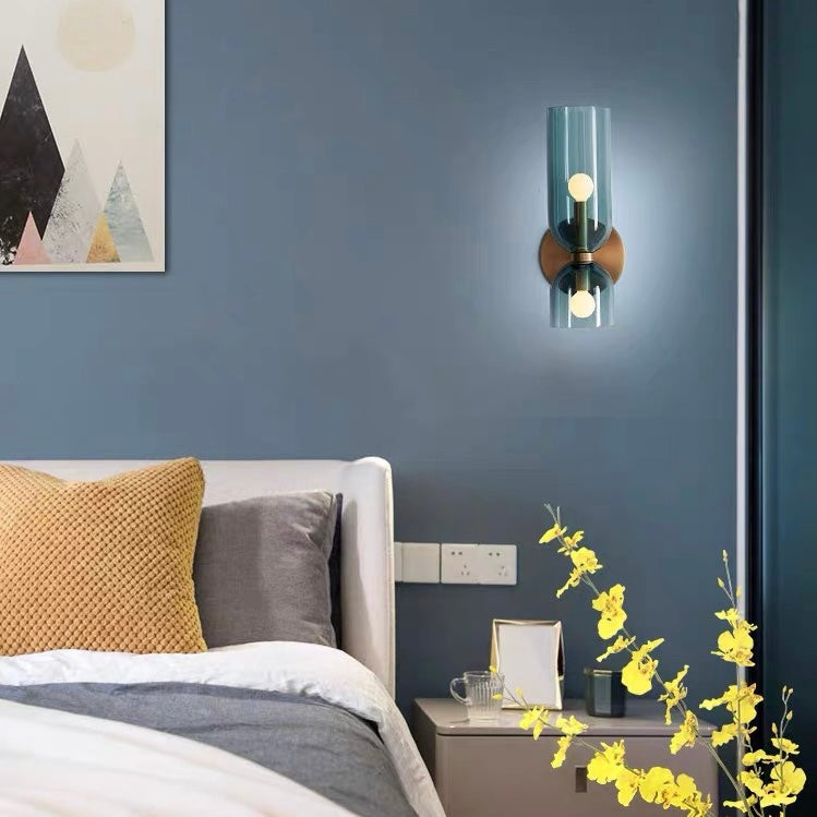 Double Head Glass Wall Lamp LED Sconce for Bedroom 1