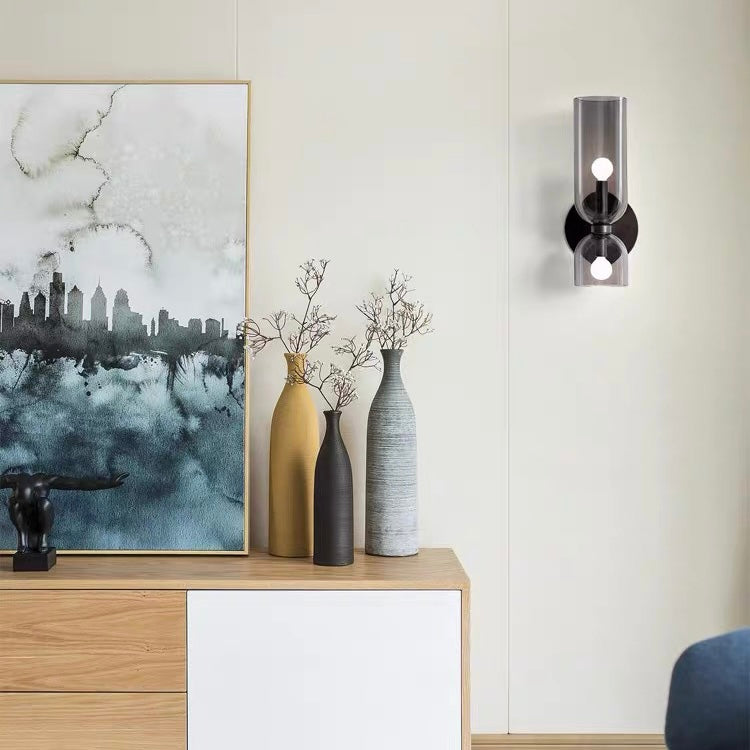 Double Head Glass Wall Lamp LED Sconce for Bedroom 5