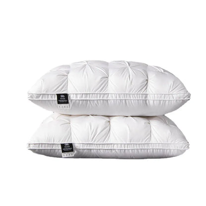 Soft Goose Down Pillow with Contoured Neck Support - Lusomart