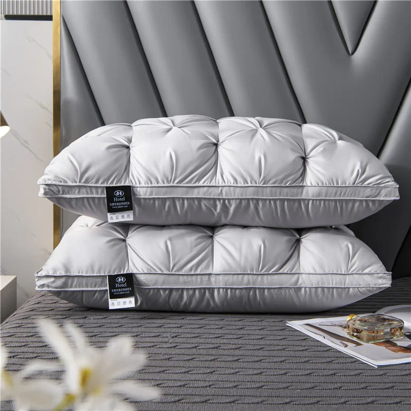 Soft Goose Down Pillow with Contoured Neck Support