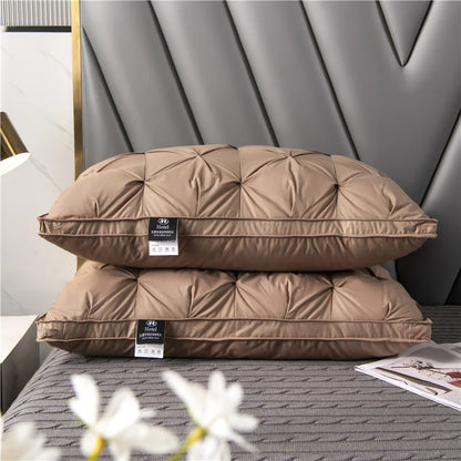 Soft Goose Down Pillow with Contoured Neck Support