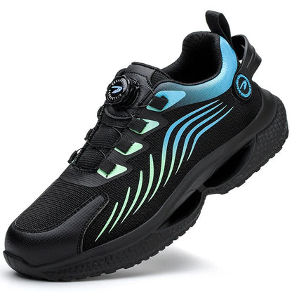 Durable Safety Steel-Toe Work Boots with Adjustable Strap