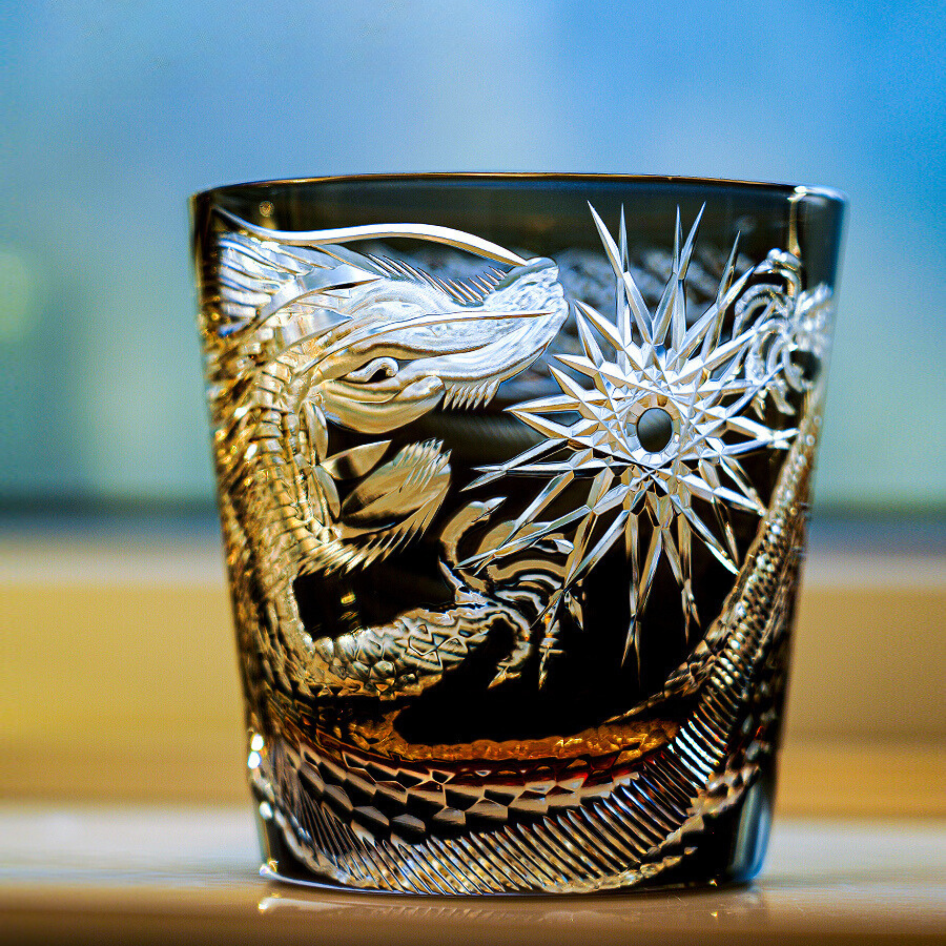Luxury Handmade Dragon Whisky Glass Gift Set - Lusomart