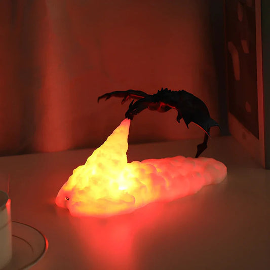 Colorful LED Dragon Table Lamp for Home Decor - Lusomart