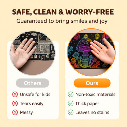 Colorful Art Paper Scratch Off Craft Kit