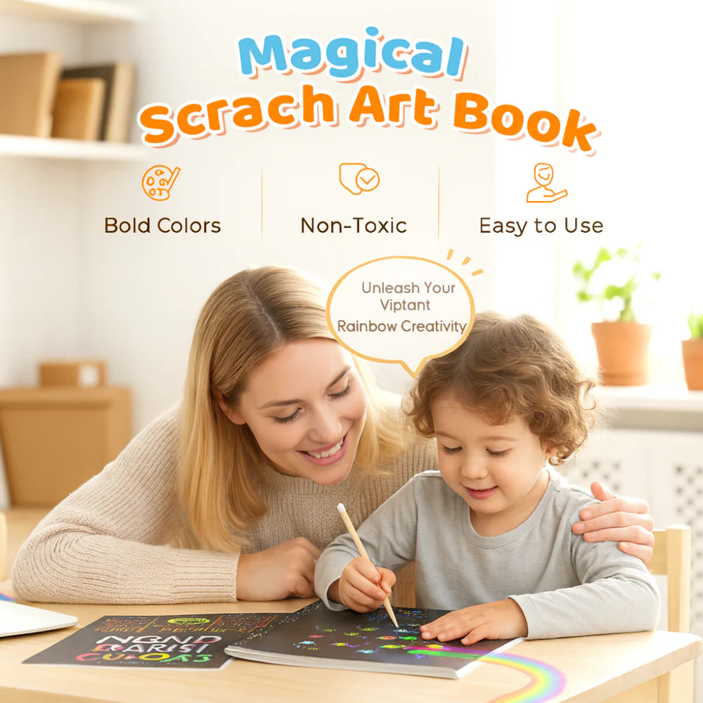 Colorful Art Paper Scratch Off Craft Kit
