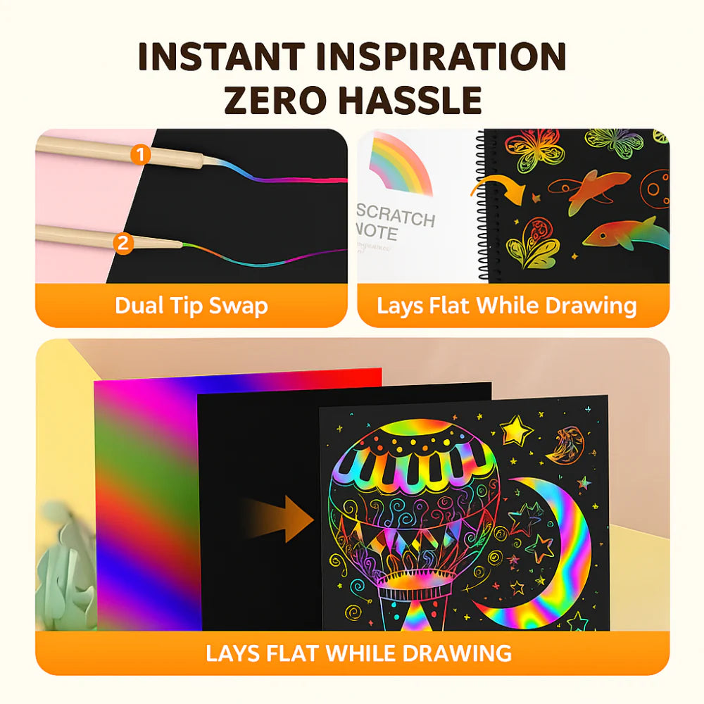 Colorful Art Paper Scratch Off Craft Kit