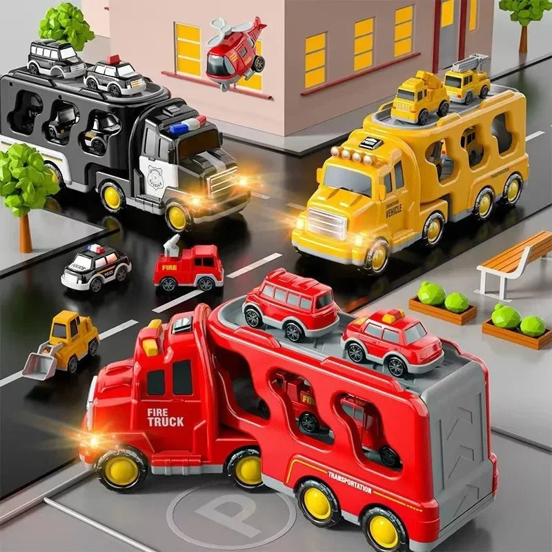 DriveScape – classic car playset with city vehicles and sound functions 4