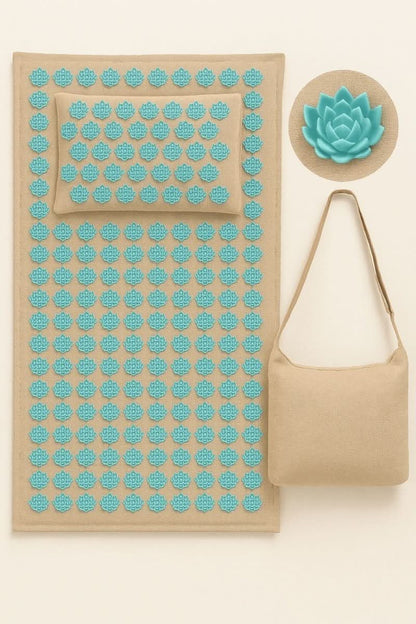 Natural Acupressure Mat Set for Back Pain Relief - Lusomart