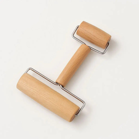 Wooden Double Rolling Pin Set - Pastry & Pizza Roller - Lusomart