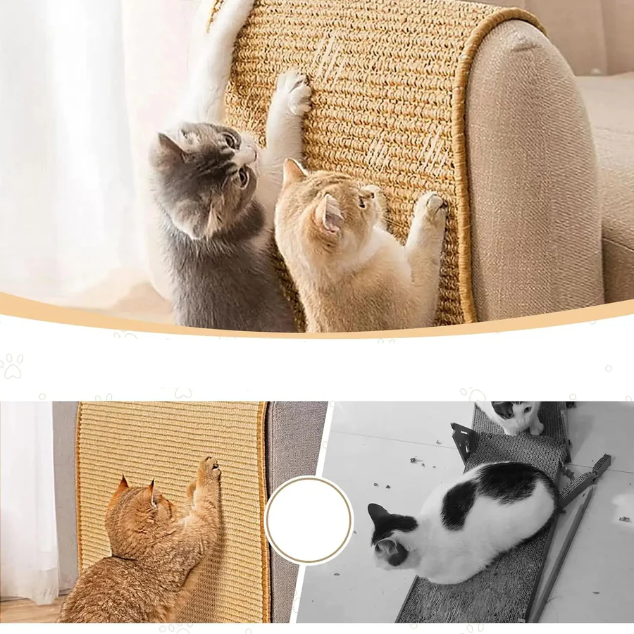 Durable Sisal Cat Scratcher Board Mat – Multi-Purpose Cat Scratching Post for Healthy Claws and Furniture Protection 2