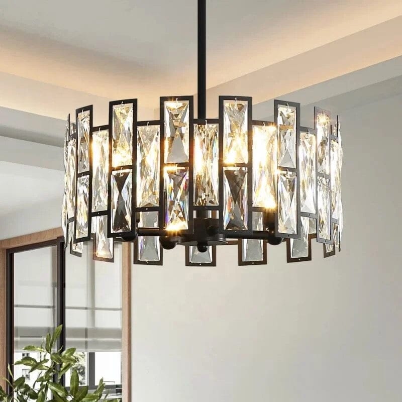 Luxury Crystal Drop LED Ceiling Light in Silver Stainless
