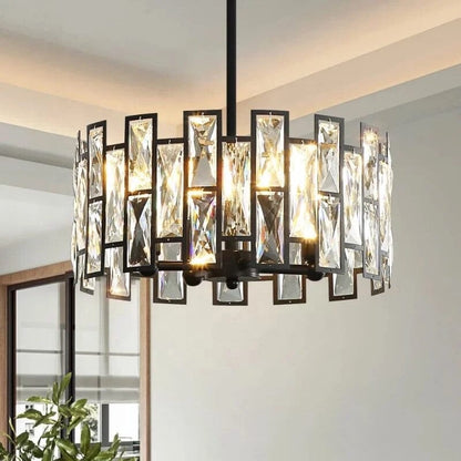 Luxury Crystal Drop LED Ceiling Light in Silver Stainless