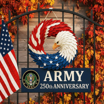 Patriotic Eagle Wreath Wall Decor Indoor Outdoor Sign