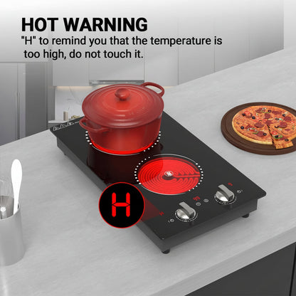 Compact Portable Double Burner Electric Stove