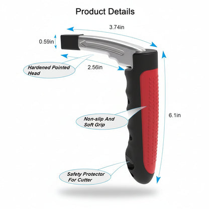 Compact Car Escape Tool Window Breaker Assist Handle