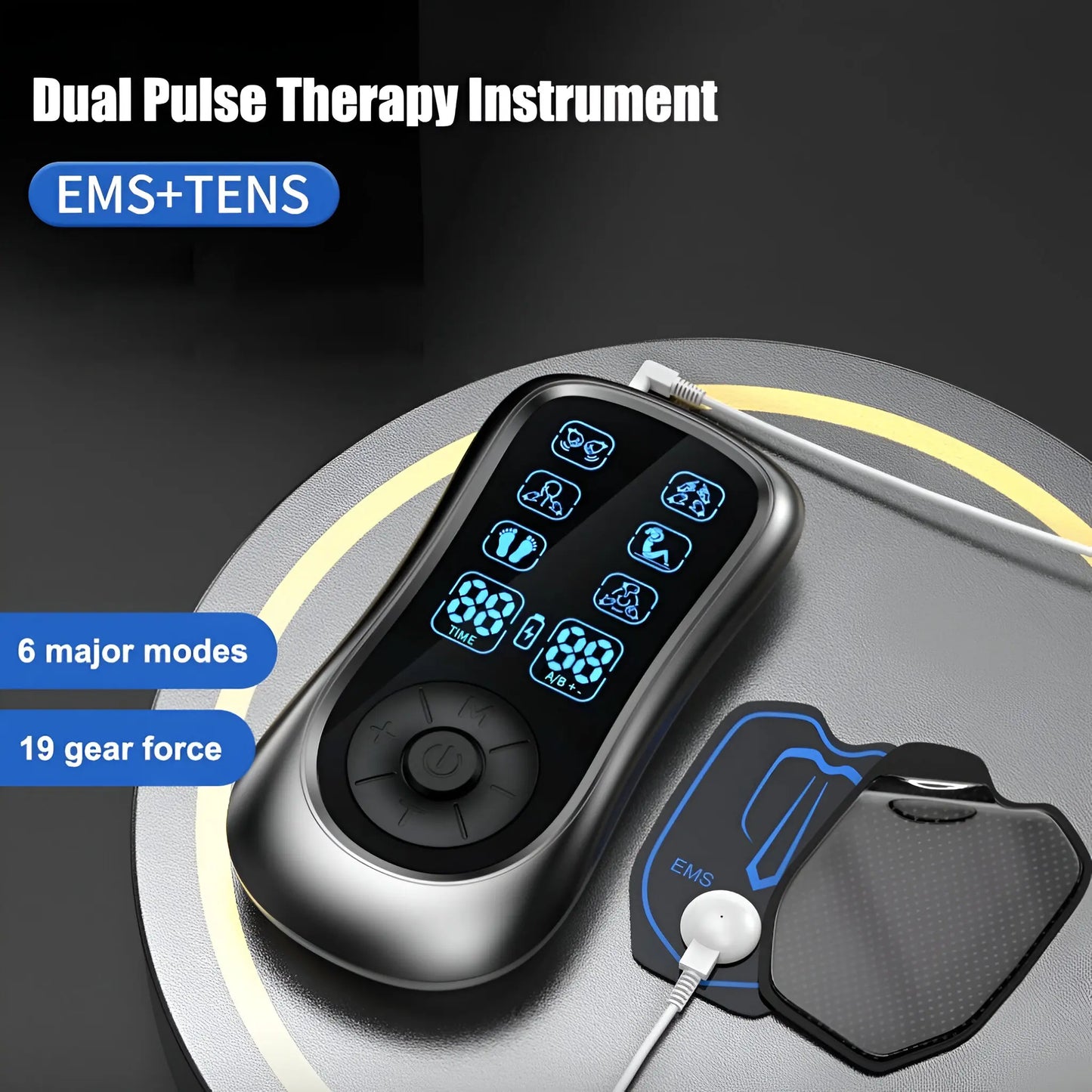 Compact Wireless TENS Unit Muscle Pain Relief Device