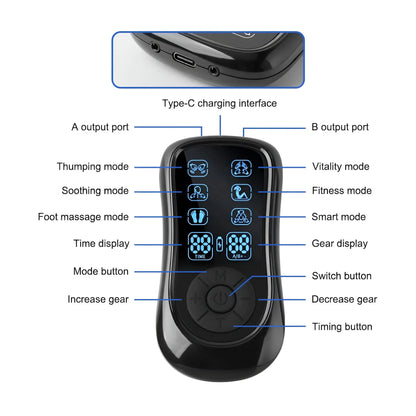 Compact Wireless TENS Unit Muscle Pain Relief Device