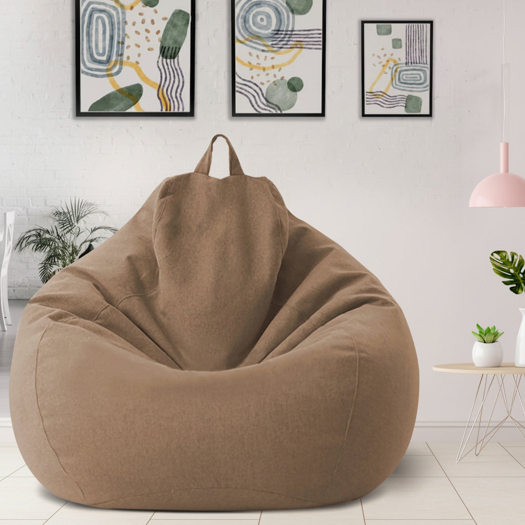 Comfortable Linen Bean Bag Lounge Chair for Home