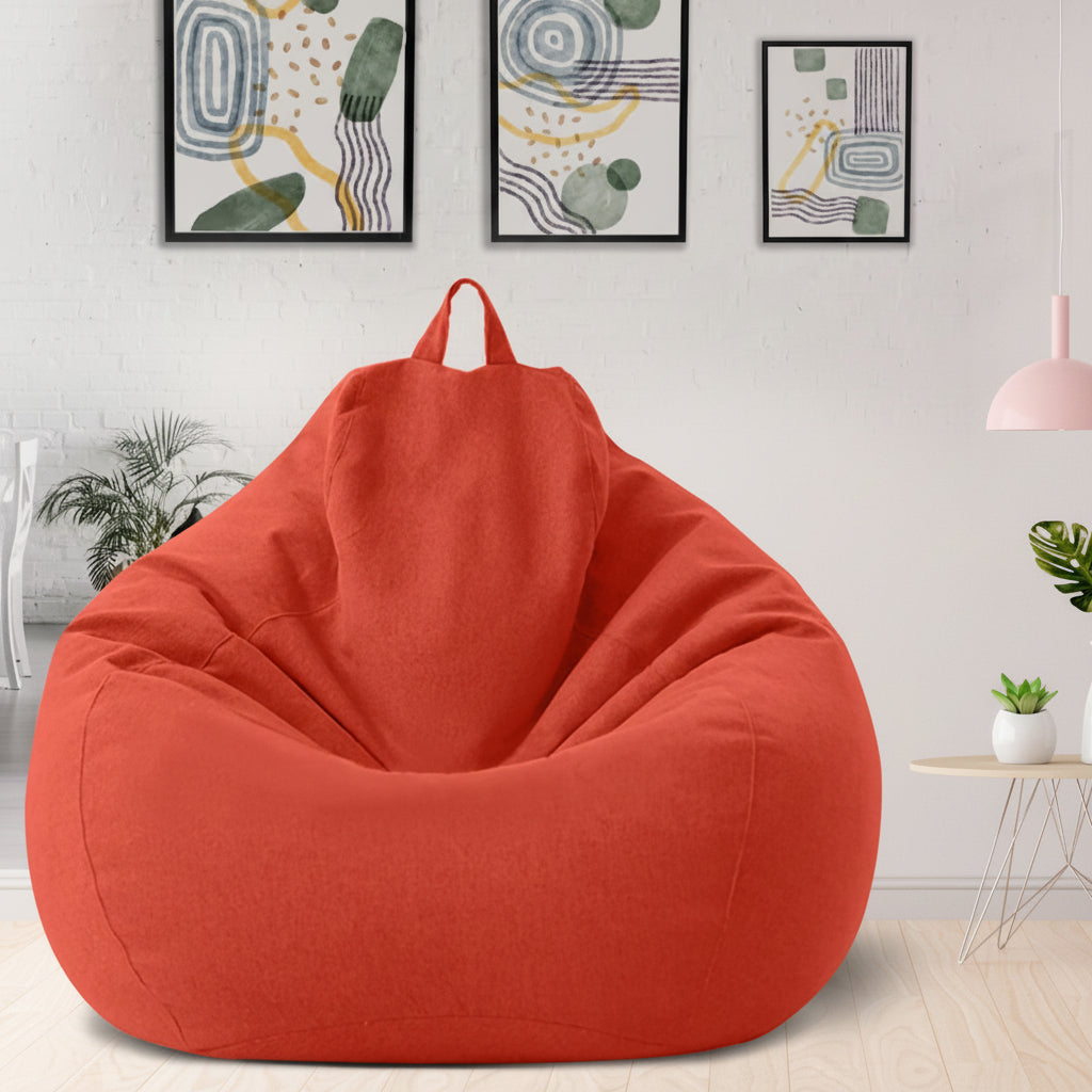 Comfortable Linen Bean Bag Lounge Chair for Home