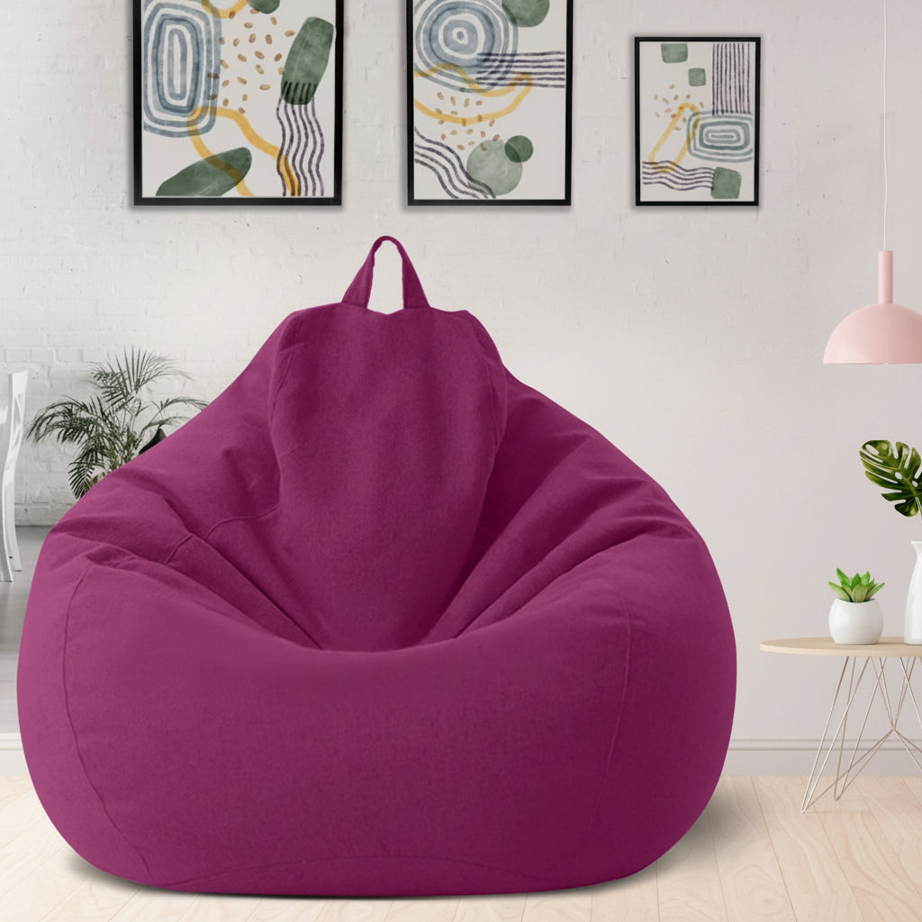 Comfortable Linen Bean Bag Lounge Chair for Home
