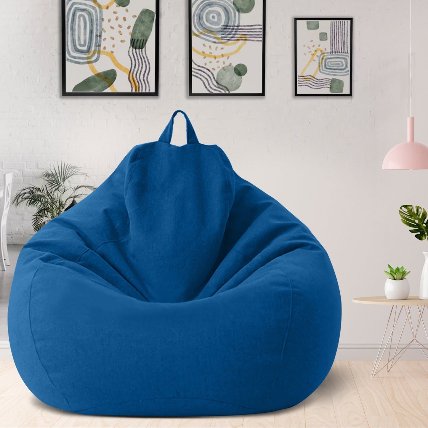 Comfortable Linen Bean Bag Lounge Chair for Home