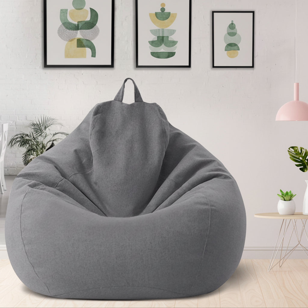 Comfortable Linen Bean Bag Lounge Chair for Home