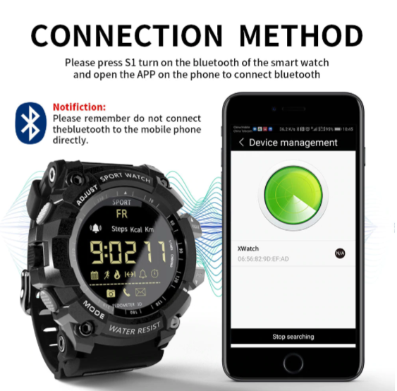 Sporty GPS Fitness Tracker Smartwatch
