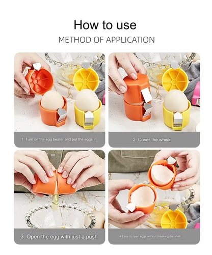Easy Egg Shell Opener | Kitchen Gadget Tool for Effortless Egg Cracking – Clean Break Without Shell Residue 4