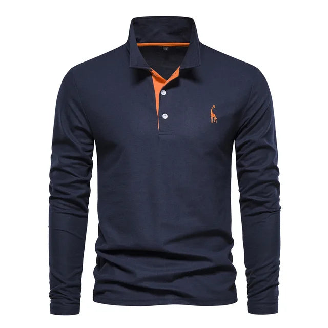 Timeless Mens Long Sleeve Golf Shirt - Lusomart