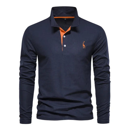Timeless Mens Long Sleeve Golf Shirt - Lusomart