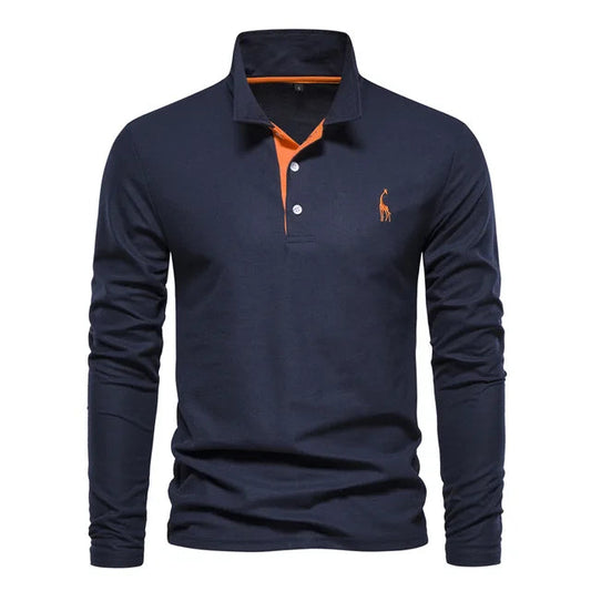 Timeless Mens Long Sleeve Golf Shirt - Lusomart