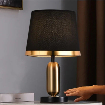 Luxury Gold LED Table Lamp for Bedroom Nightlight - Lusomart