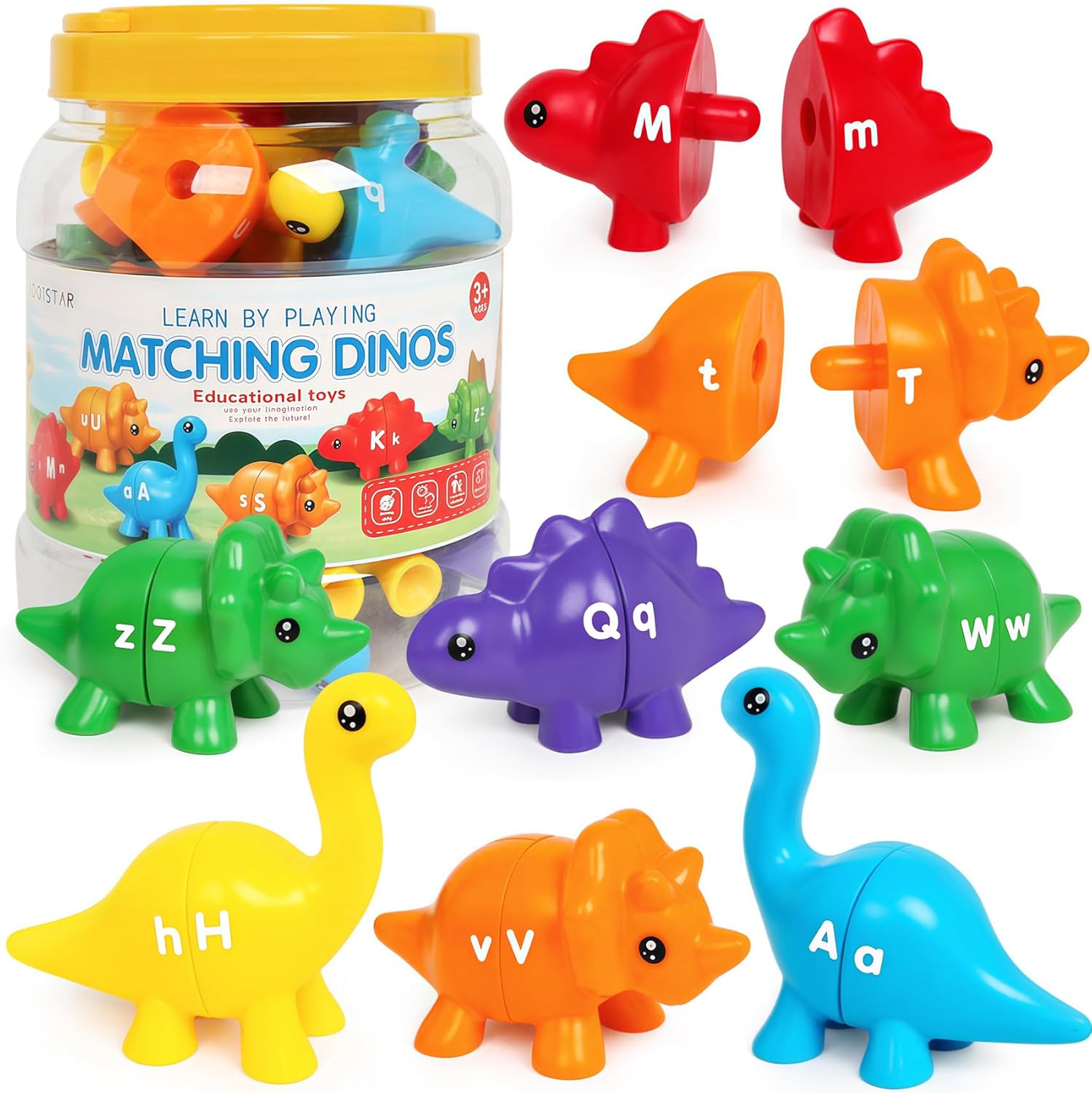 Fun Learning Dinosaur Toy for Children - Colors & Letters - Lusomart
