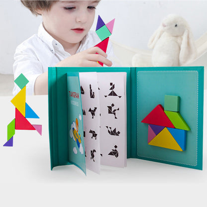 Educatief Speelgoed 3D Puzzel Tangram Magnetisch Voor Kinderen 3-4 Jaar 2