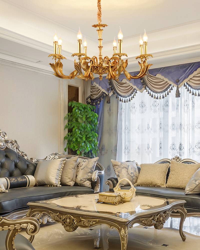 Classic Luxe Golden Pendant Ceiling Lamp